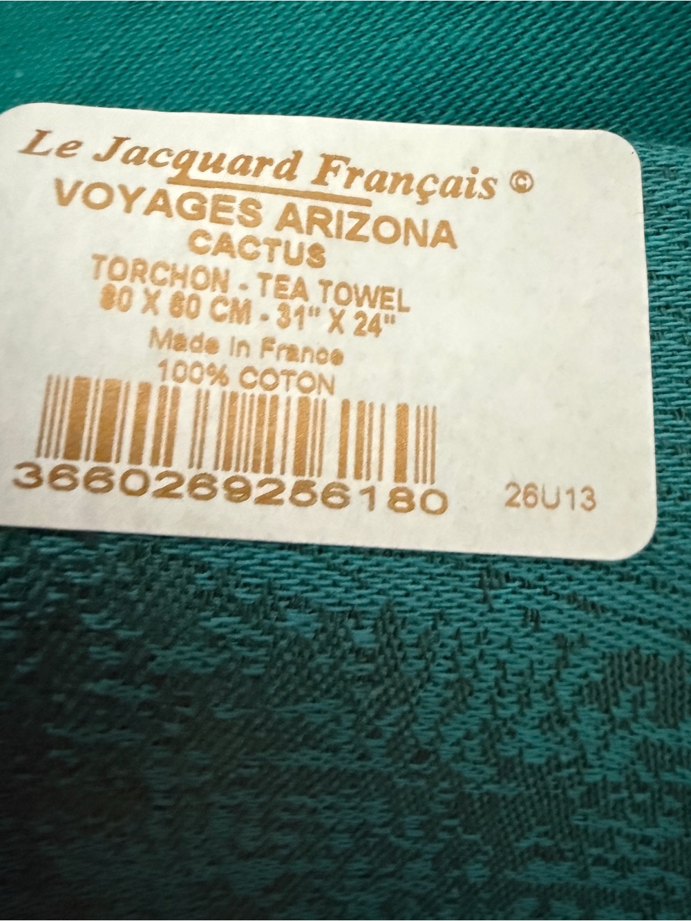 Le Jacquard Francais Luxury Tea Towels Set of 2 Teal Emerald Green New Gifting - Picture 3 of 4